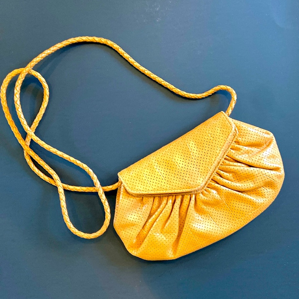 Lauren Merkin Leather Camel color Crossbody/Clutch